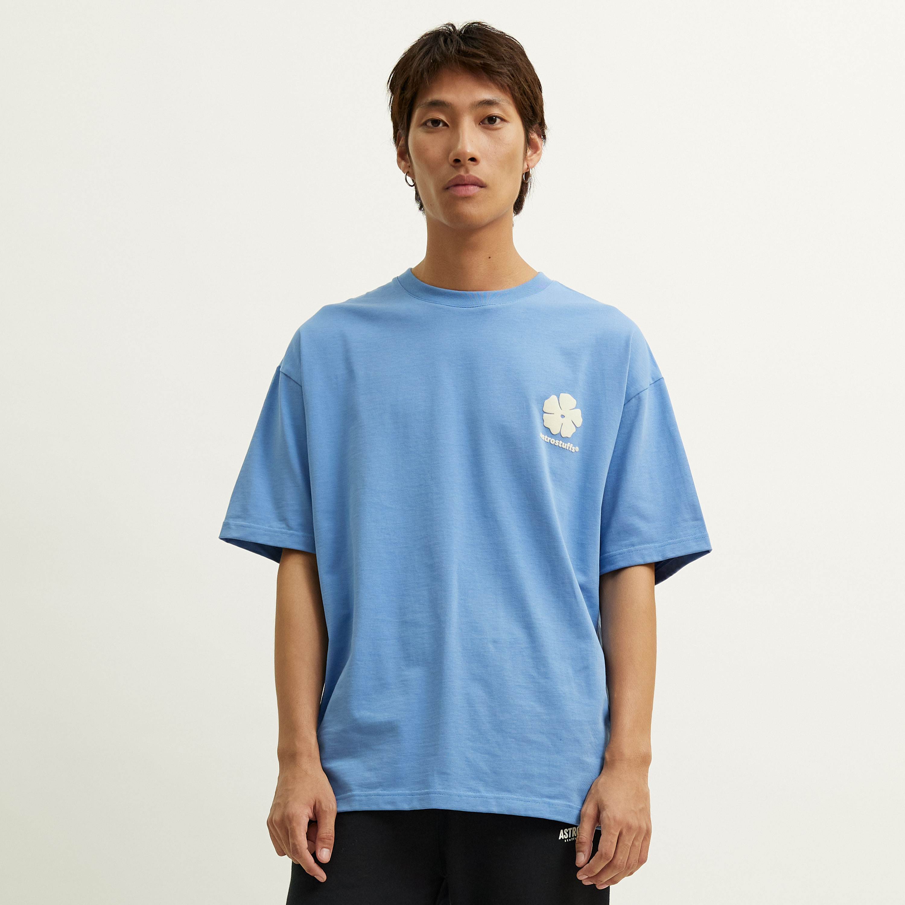 品多く ASTRO stuffs☆Animal☆ロングTシャツ☆白S Tシャツ/カットソー